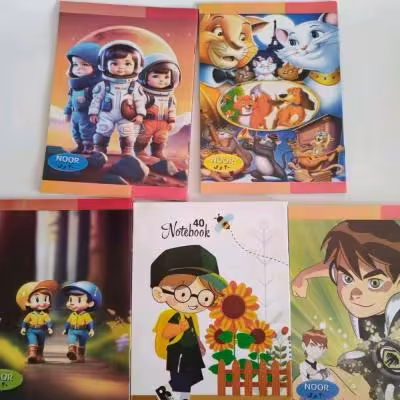 دفتر 40 برگ خطی منگنه درجه یک