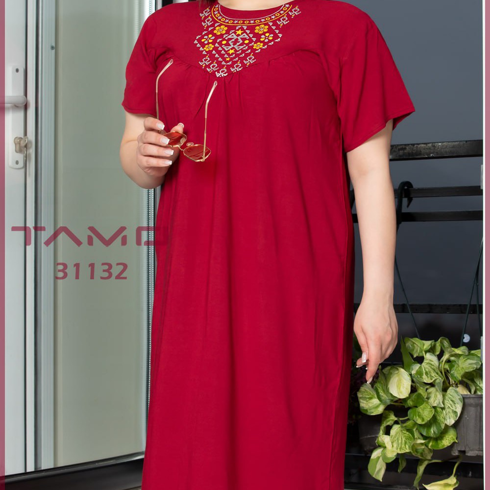 پیراهن ساحلی زرشکی کد 31132