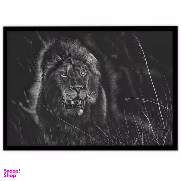 تابلو بکلیت طرح حیات وحش شیر مدل B-10279