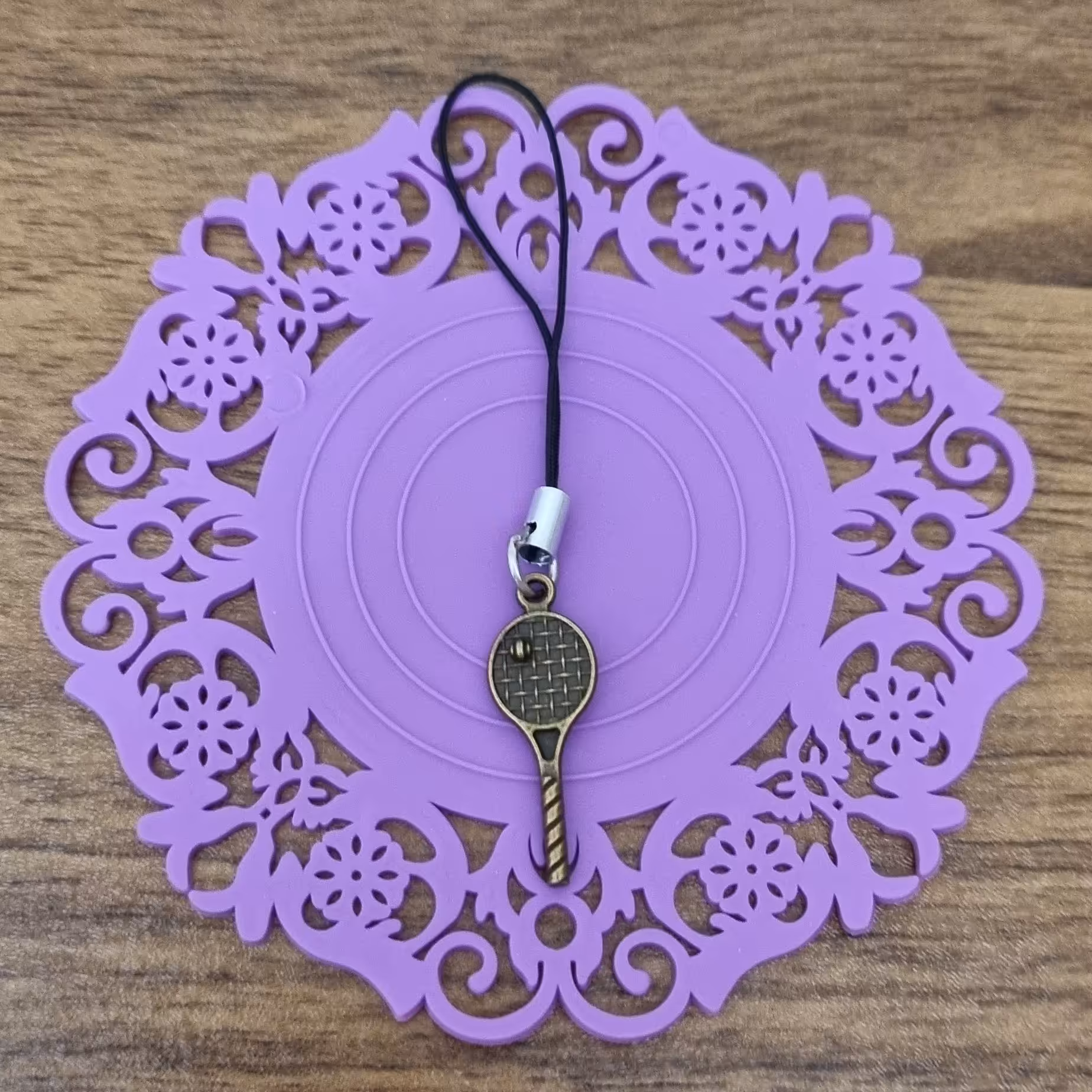 آویز فلش راکت تنیس 1 عددی  آویز گوشی اسپرت ورزشی  آویز موبایل پسرانه دخترانه