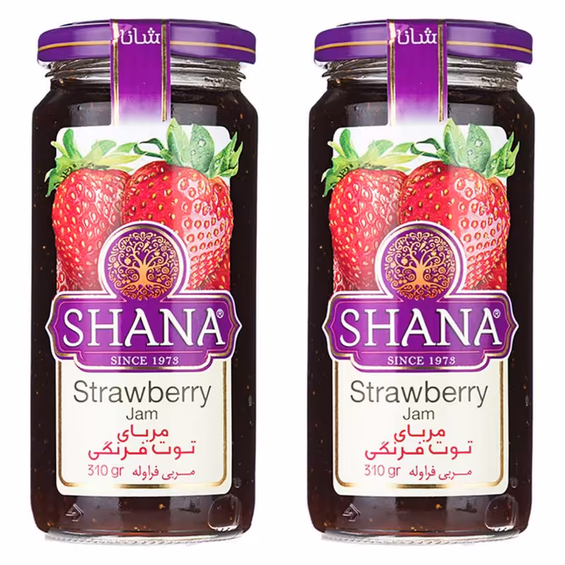 مربا توت فرنگی شانا - 310 گرم بسته  2عددی