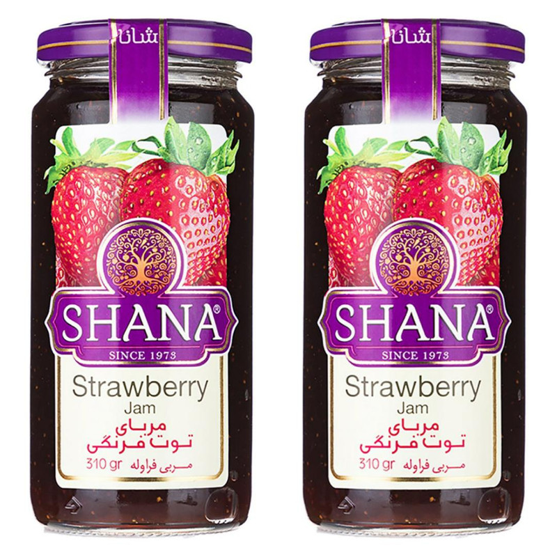 مربا توت فرنگی شانا - 310 گرم بسته 2عددی