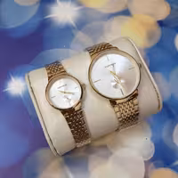 ساعت ست امپاور زنانه و مردانه موتور ژاپن بند استیل صفحه سفید 