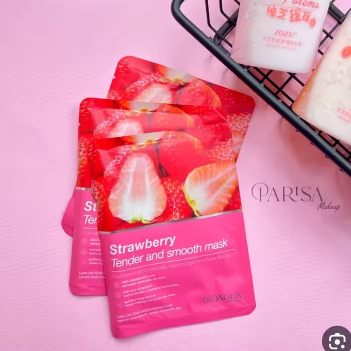 ماسک ورقه ای توت فرنگی بیواکوا 25 گرم