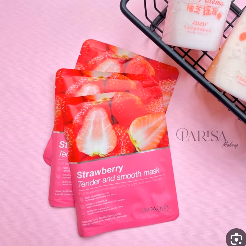 ماسک ورقه ای توت فرنگی بیواکوا 25 گرم
