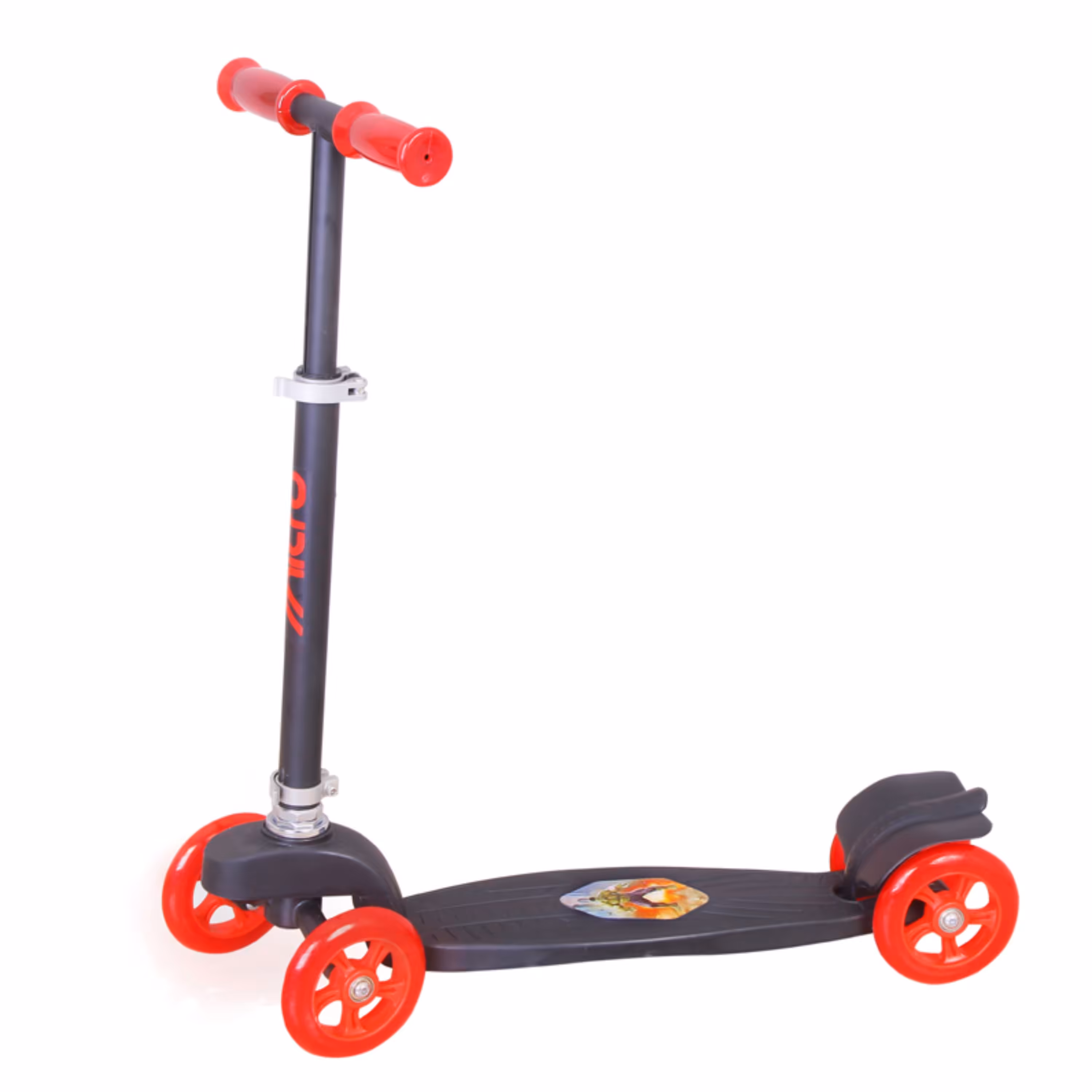 اسکوتر  کودک 4 چرخ میکرو مشکی مناسب 3 تا 6 سال با ترمز پدالی