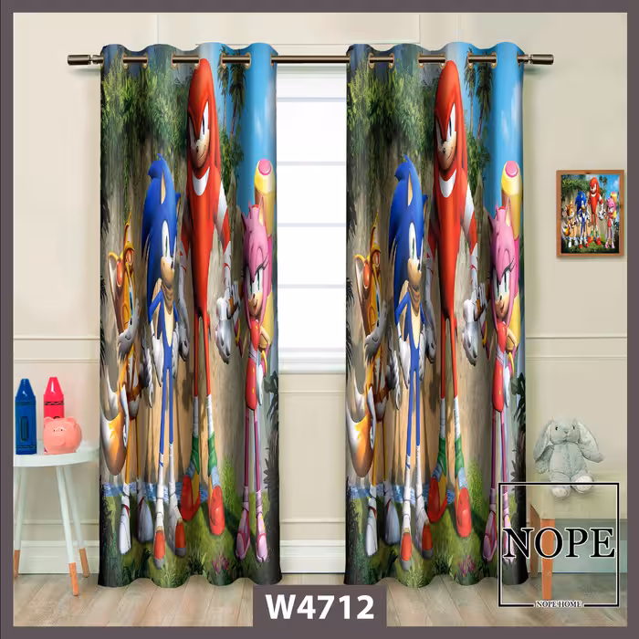 پرده چاپی پانچی دوقواره کد 4712