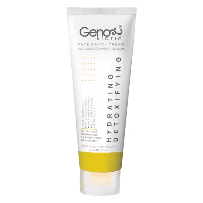 کرم رطوبت رسان صورت و گردن ژنوبایوتیک (مناسب پوست های چرب و مختلط)