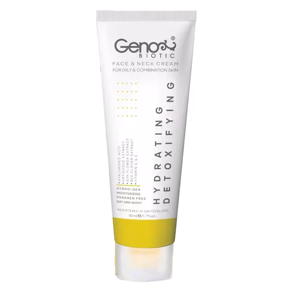 کرم رطوبت رسان صورت و گردن ژنوبایوتیک (مناسب پوست های چرب و مختلط)