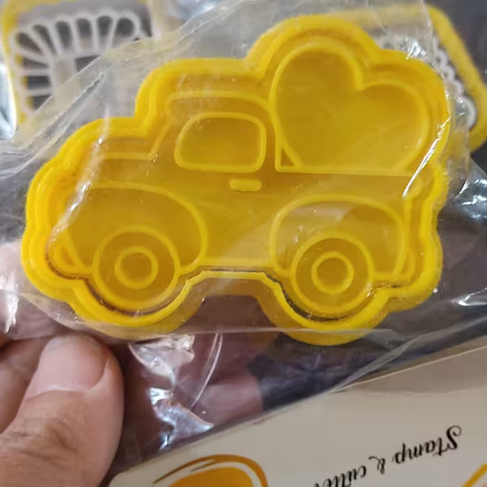 مهر و کاتر شیرینی ماشین قلب دار پلاستیکی مهر و کاتر کوکی کاتر ماشین مهر ماشین