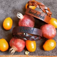 دستبند چرم طبیعی