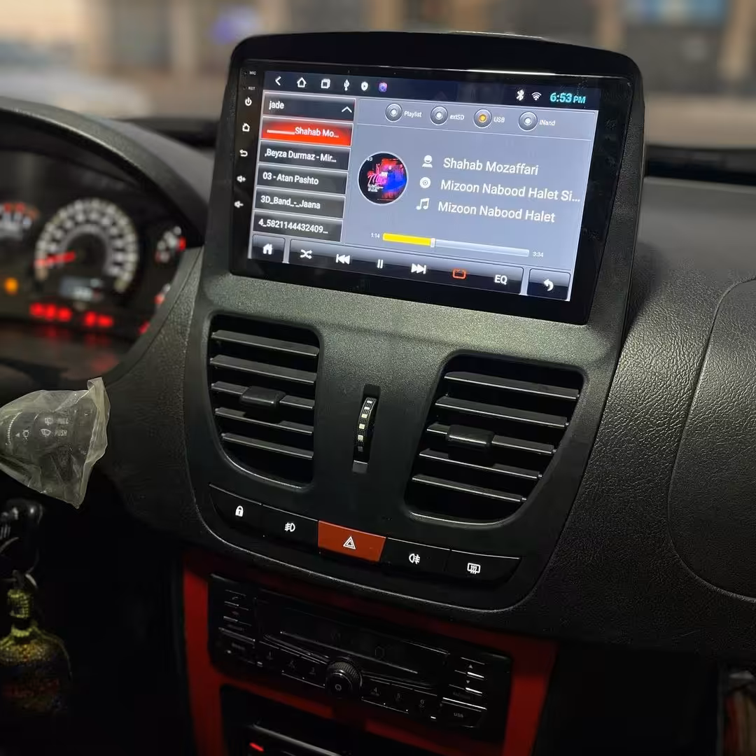 مانیتور خودرو ساینا/کوییک مدل G400 رام2حافظه 32با دوربین عقب دید در شب یکسال گارانتی تعویض  