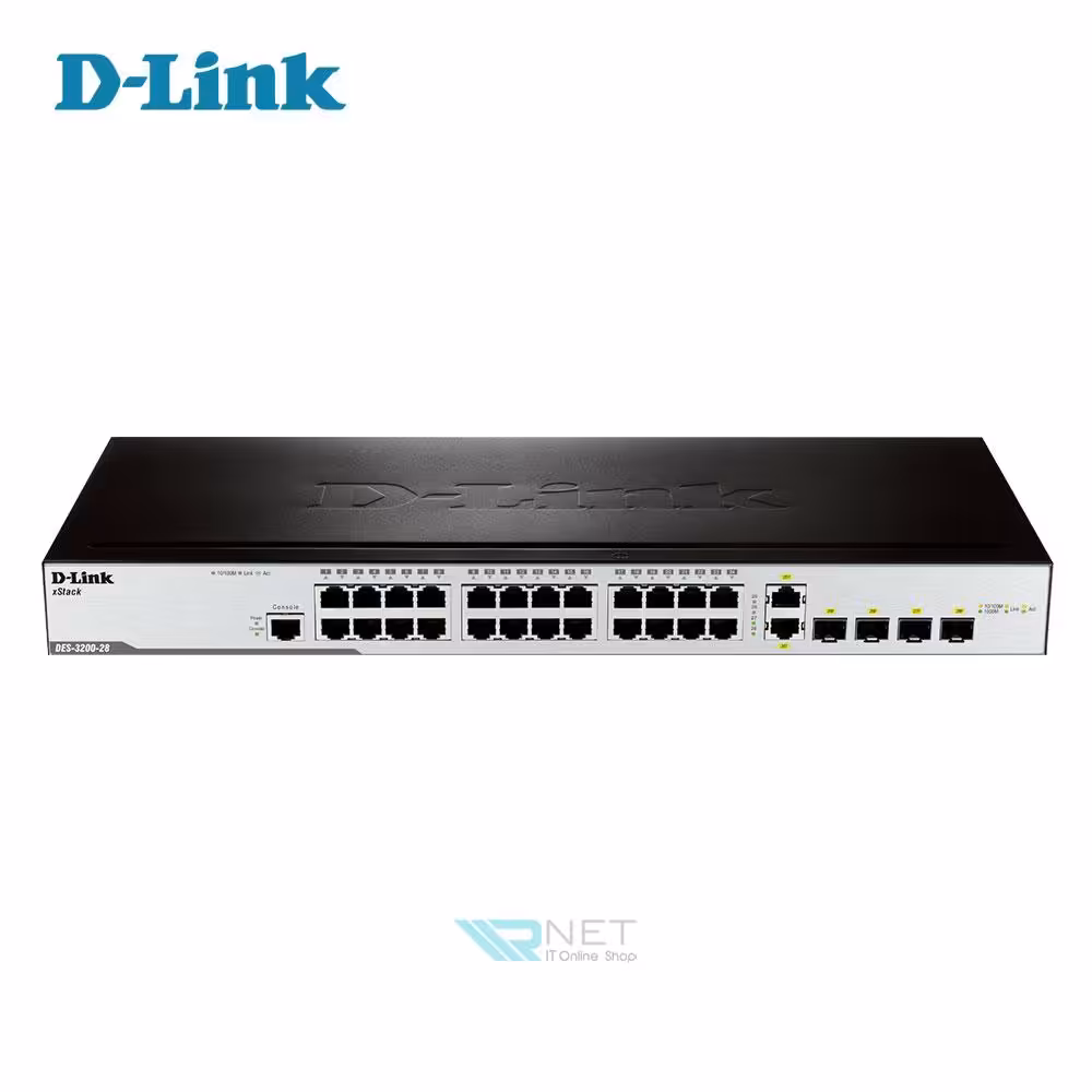 سوئیچ شبکه 24 پورت دی لینک مدل D-link DES-3200-28