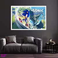 تابلو بکلیت طرح بازی Sonic Frontiers مدل قاب شاسی W-s8874