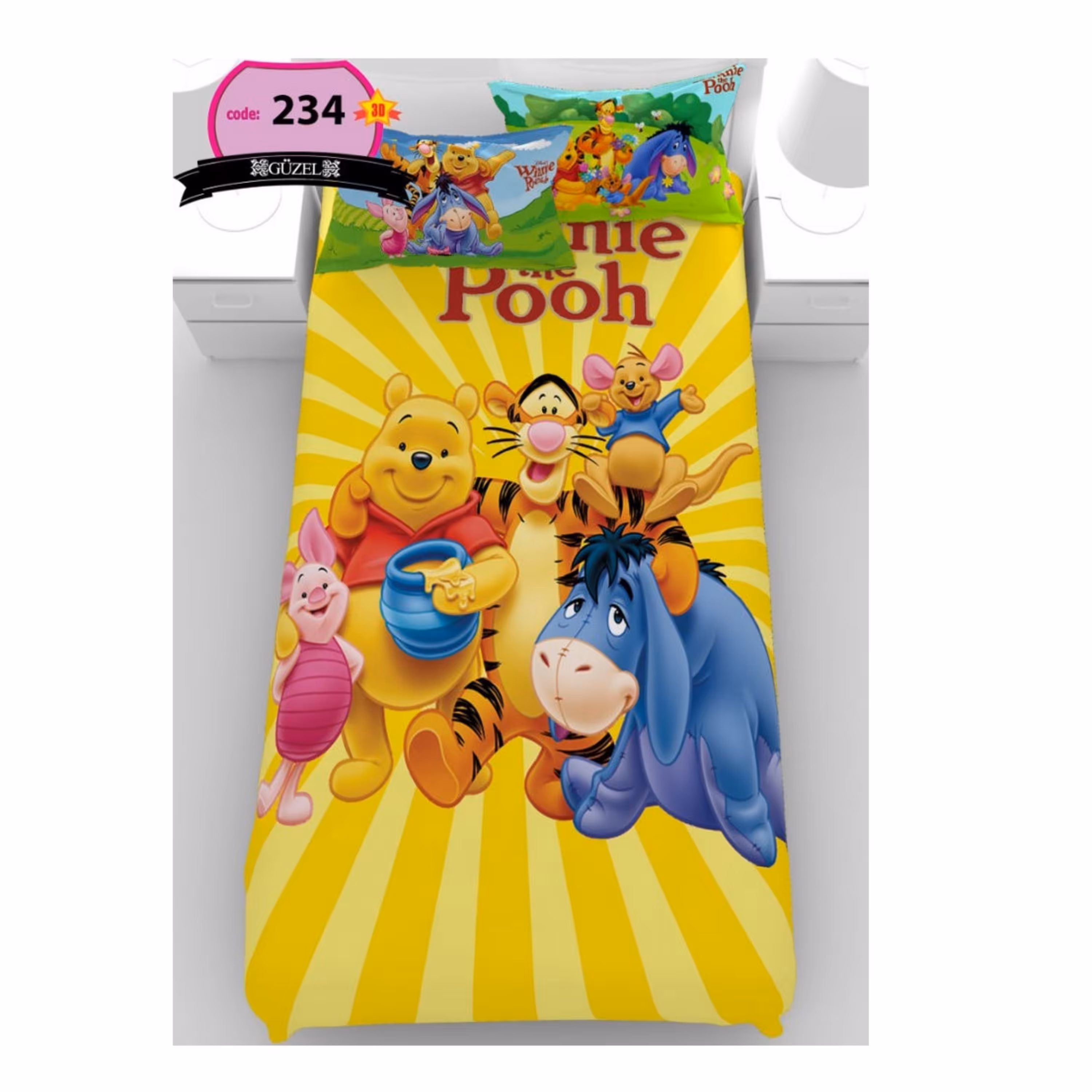 روتختی تک نفره سه بعدی برند گوزل -5 تکه -کد234