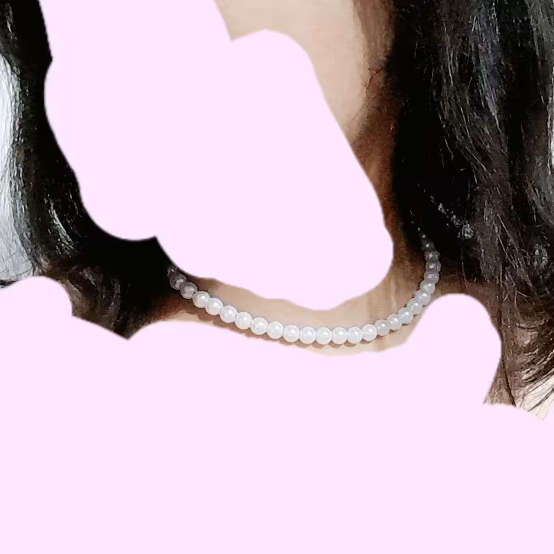 گردنبند مرواریدی سفید پرنسسی 