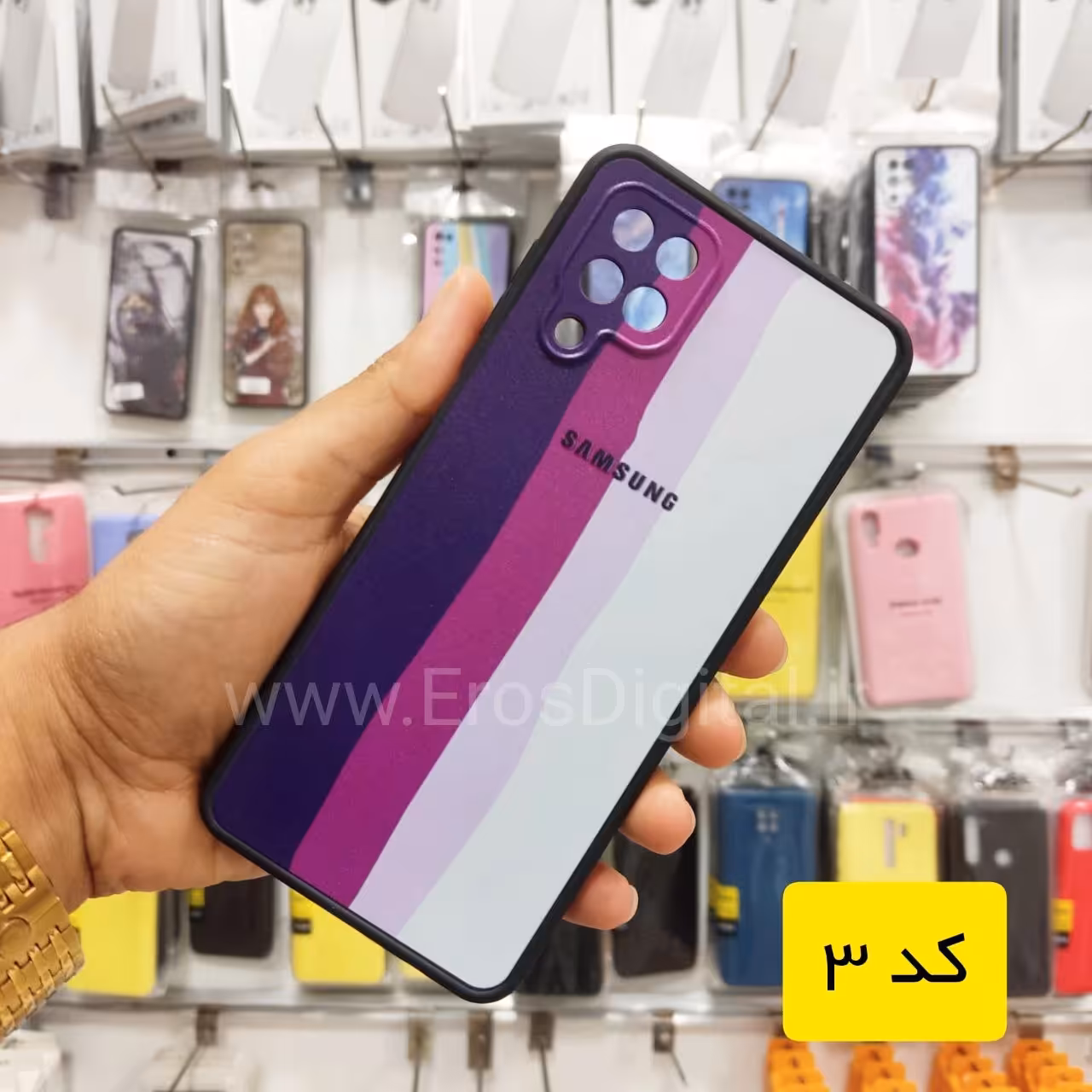 قاب گوشی A12 طرح دار رنگین کمانی TPU (محافظ لنز دار) - کد3