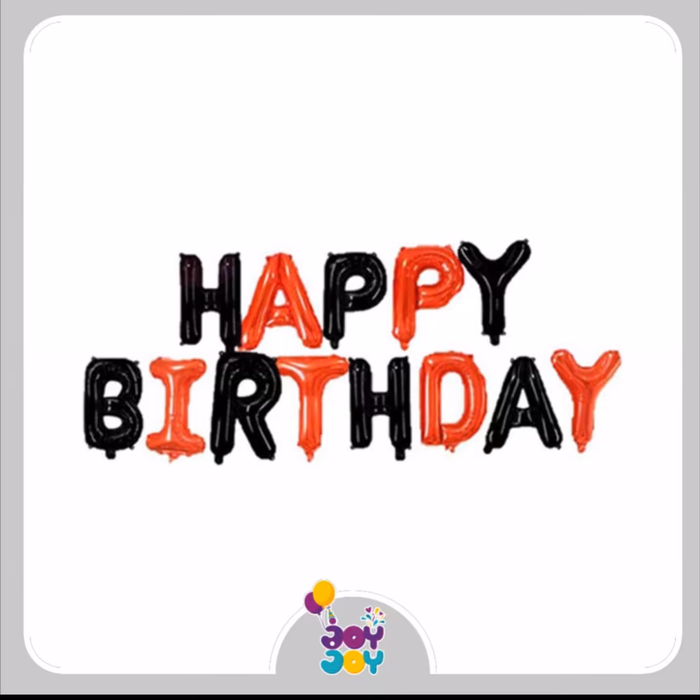 ریسه بادکنک فویلی تولد مبارک قرمز و مشکی