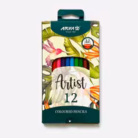 مداد رنگی 12 رنگ آریا مدل آرتیست مقوایی کیفیت بالا ویژه هنرمندان