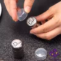 نمکپاش استيل ميني 2عددي کاج سفيد