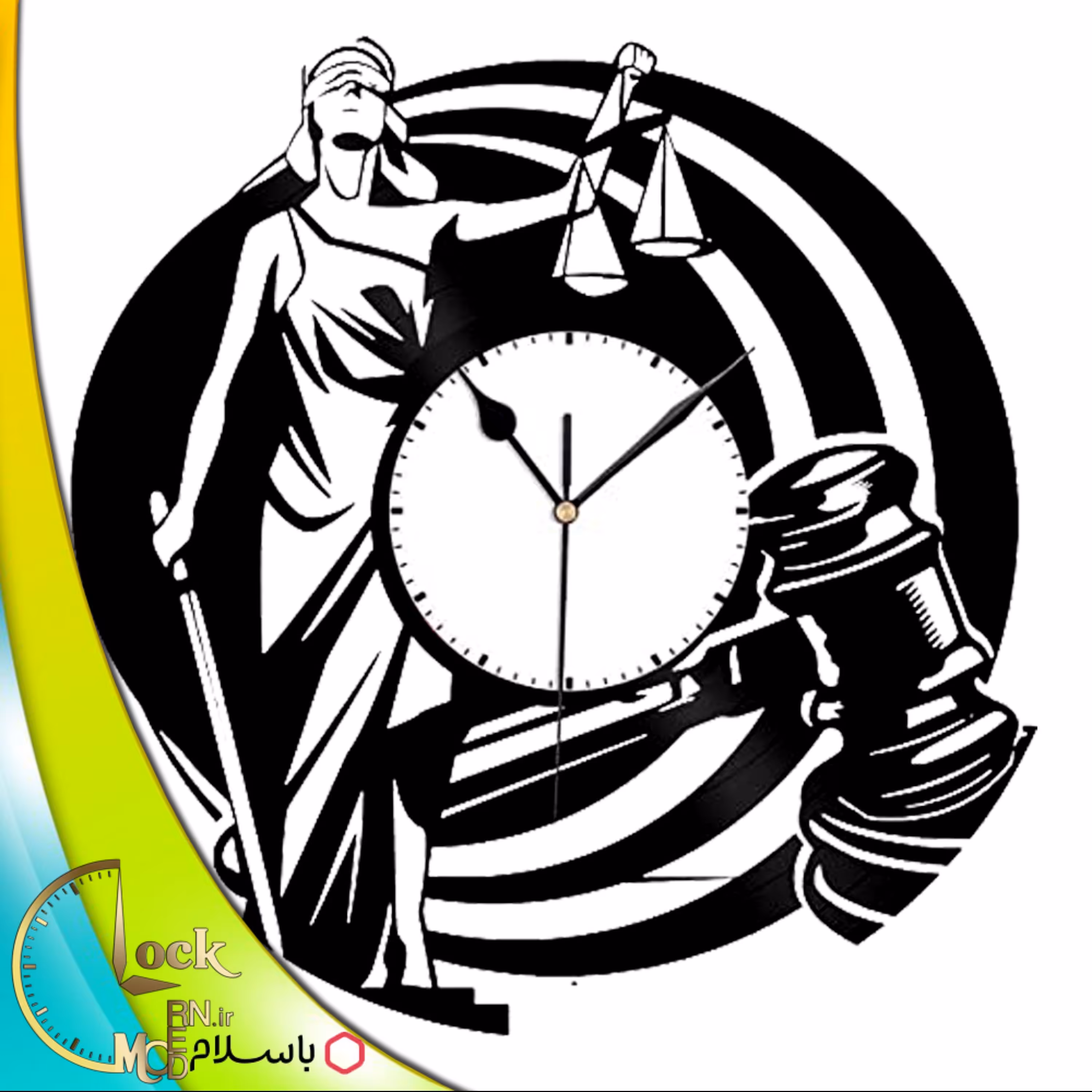 ساعت دیواری طرح دادگاه و قضاوت کد 524 (پس کرایه)