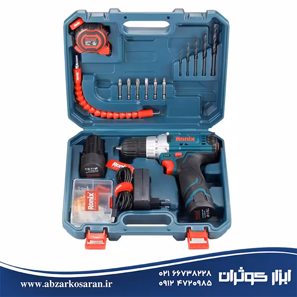 کیت دریل شارژی 19 پارچه رونیکس Ronix مدل RS-8613