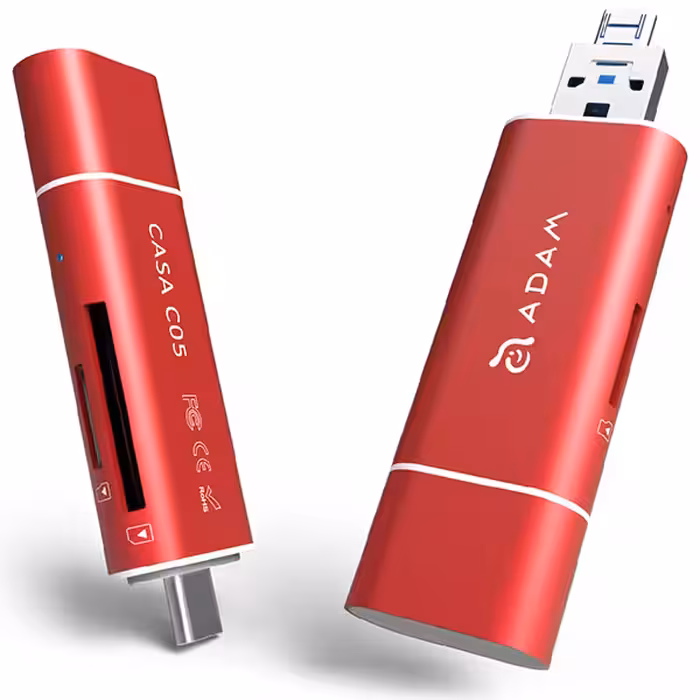 کارت خوان USB-C آدام المنتس ADAM ELEMENTS مدل CASA C05 قرمز - Hiapple.ir
