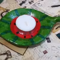 جا شمعی مدل برگ