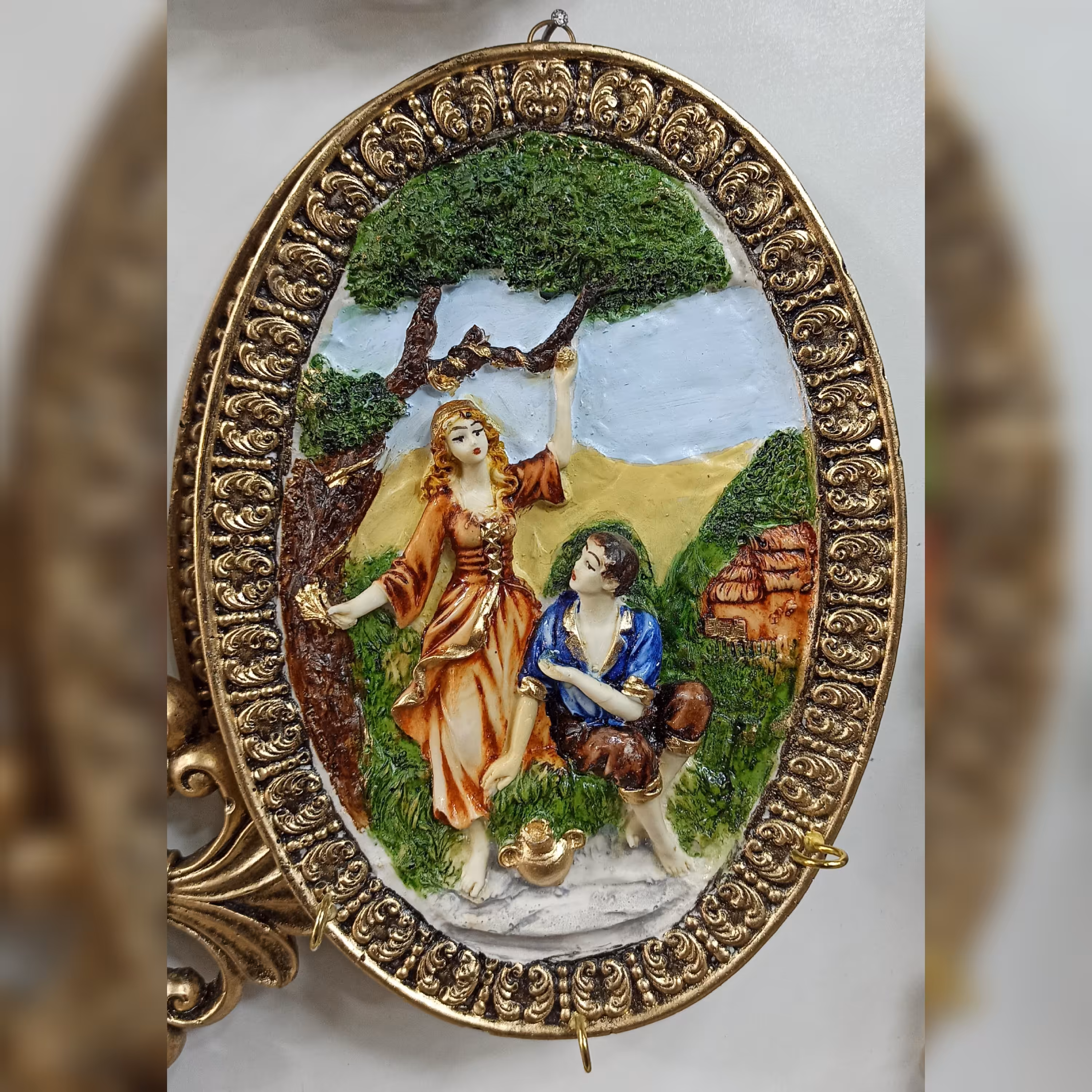 جاکلیدی و دیوارکوب دیواری پلی استر  گرد 