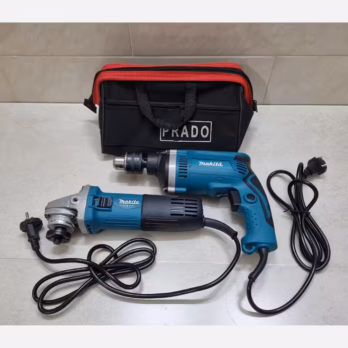  مجموعه کیف برزنتی دو عددی مینی فرز و دریل طرح ماکیتا (پس کرایه)