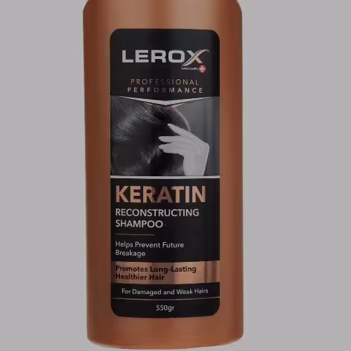 شامپو کراتینه لروکس 550 گرم مدل keratin