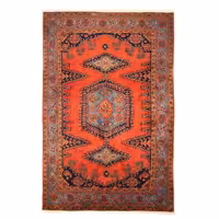 فرش قدیمی دستبافت پنج متری مدل حوضی کد  410170