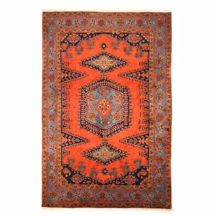 فرش قدیمی دستبافت پنج متری مدل حوضی کد  410170