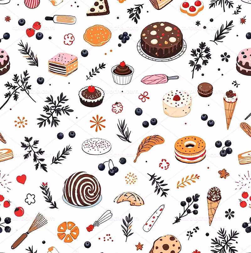 پترن کیک و شیرینی | گرافیک با طعم تربچه