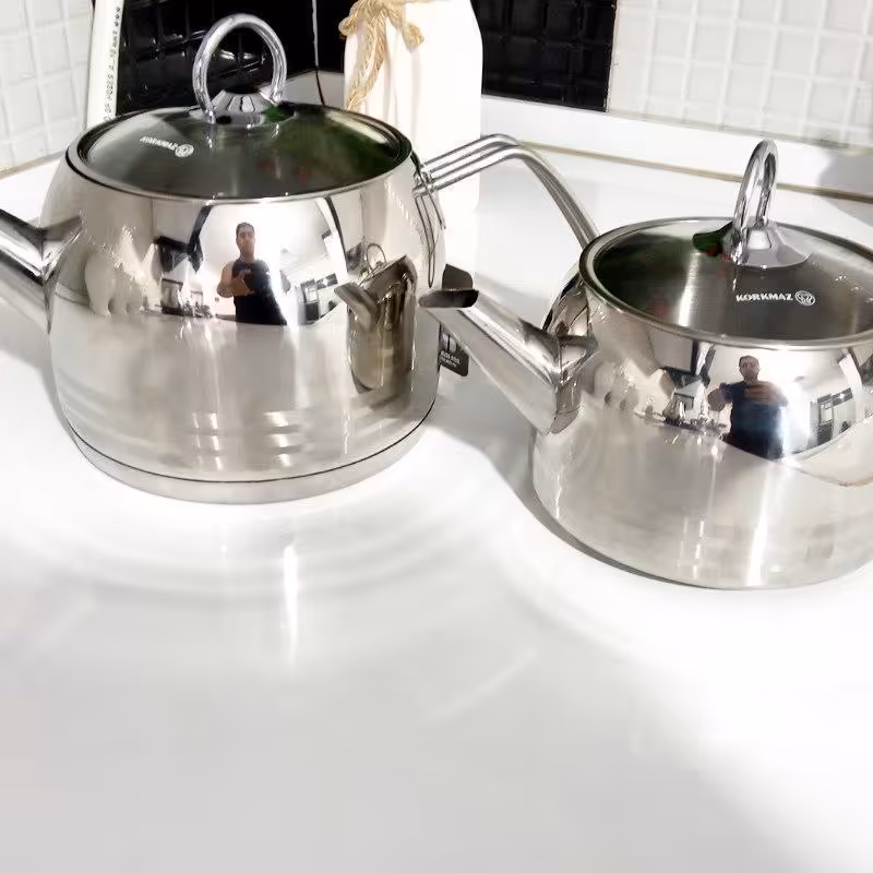 کتری و قوری تمام استیل مارک کرکماز ترکیه 