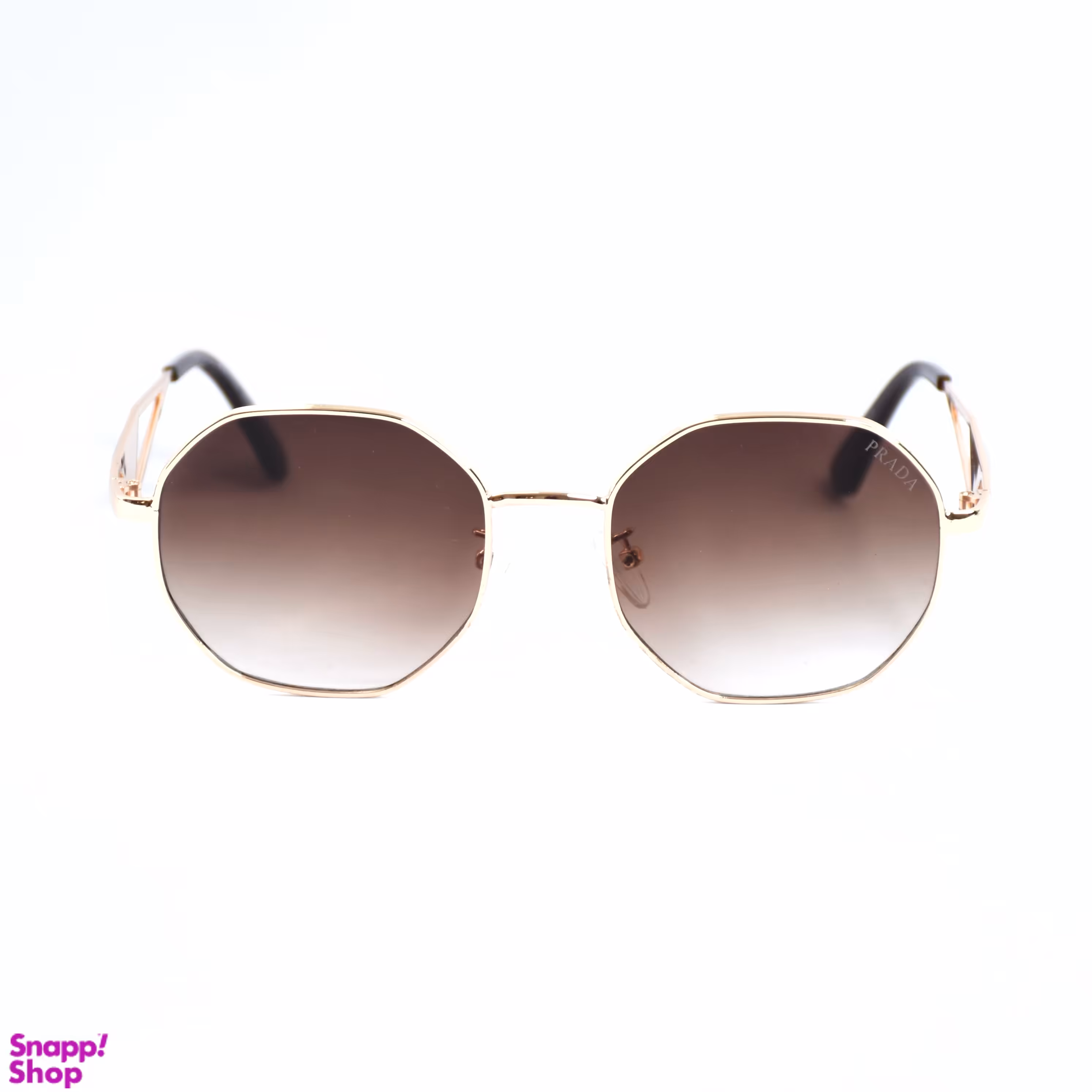 عینک آفتابی زنانه طرح پرادا کد 23248 رنگ طلایی