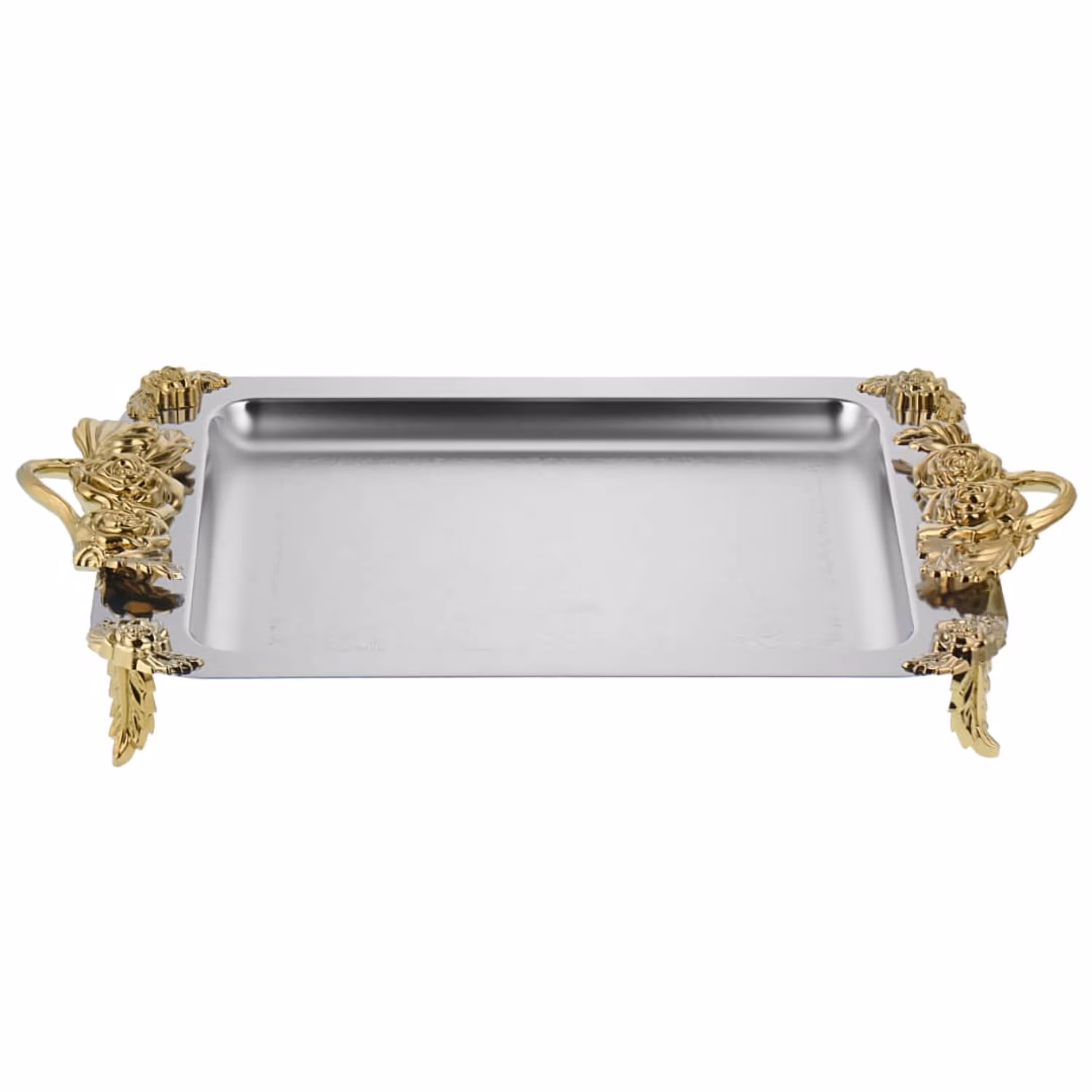 سینی استیل مستطیل پایه دار  مدل  9516