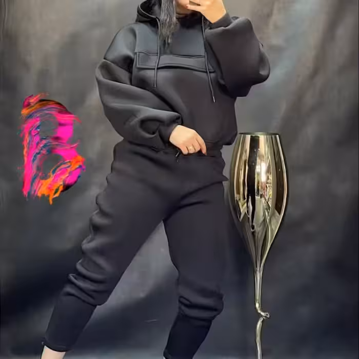 ست هودی شلوار غواصی ساندویچی خارجی