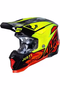 کلاه کاسکت موتورسیکلت زرد ایمنی 1 J40 FLASH MOTOCROS JUST