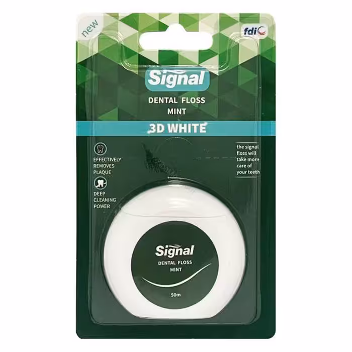 نخ دندان سفید کننده سیگنال با طعم نعناع 50 متری