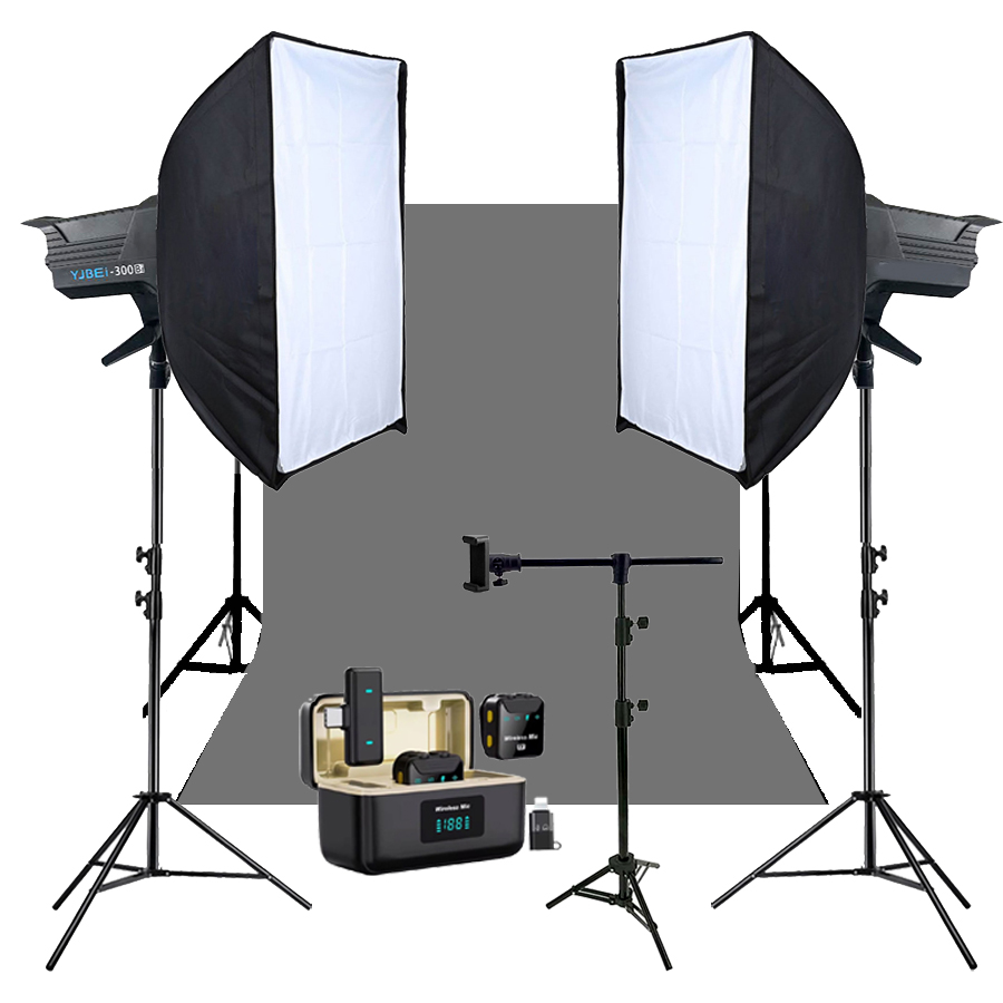 کیت تولید محتوا BK-300  پایه موبایل و میکروفون   فون و پایه فون