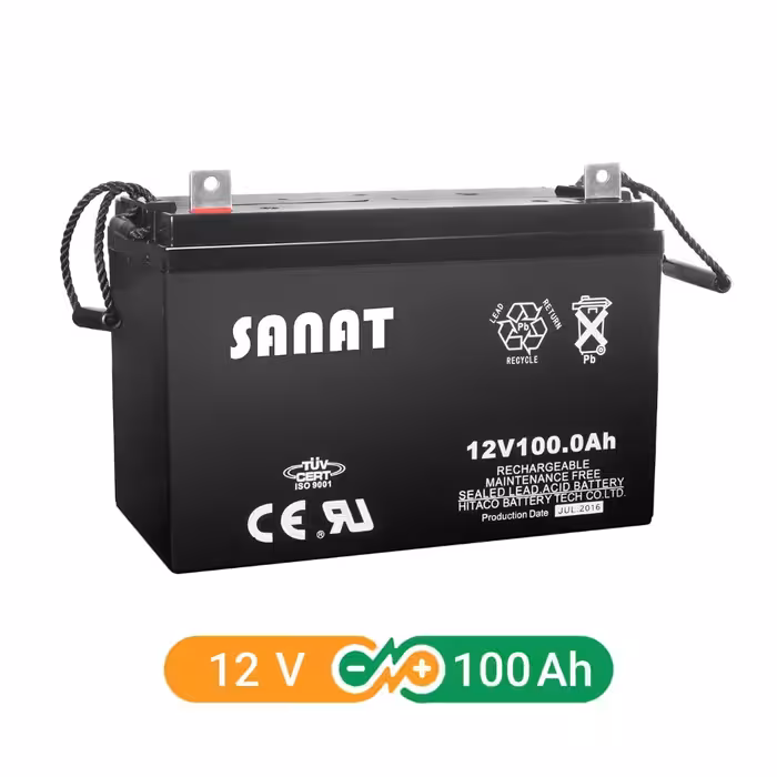 باتری یو پی اس صنعت  12 ولت 100 آمپرساعت