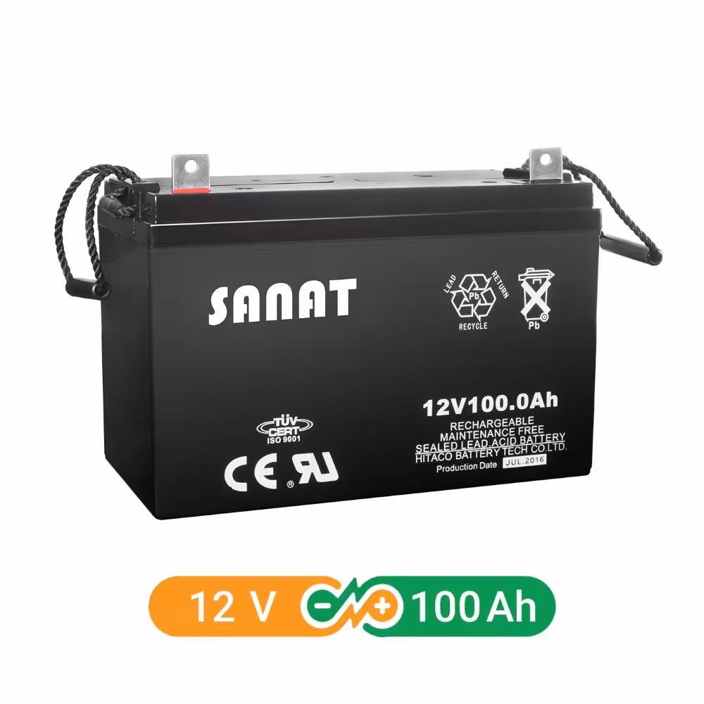 باتری یو پی اس صنعت  12 ولت 100 آمپرساعت