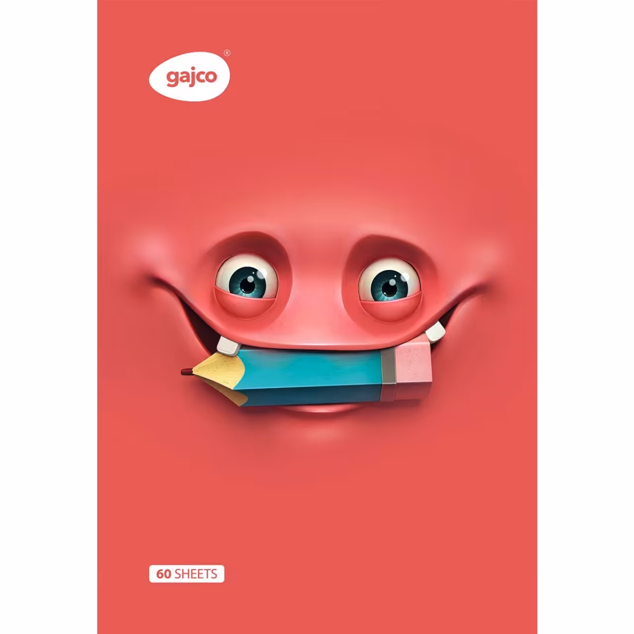 دفتر 60 برگ گاجکو طرح قلم خوار با رایحه شکلات