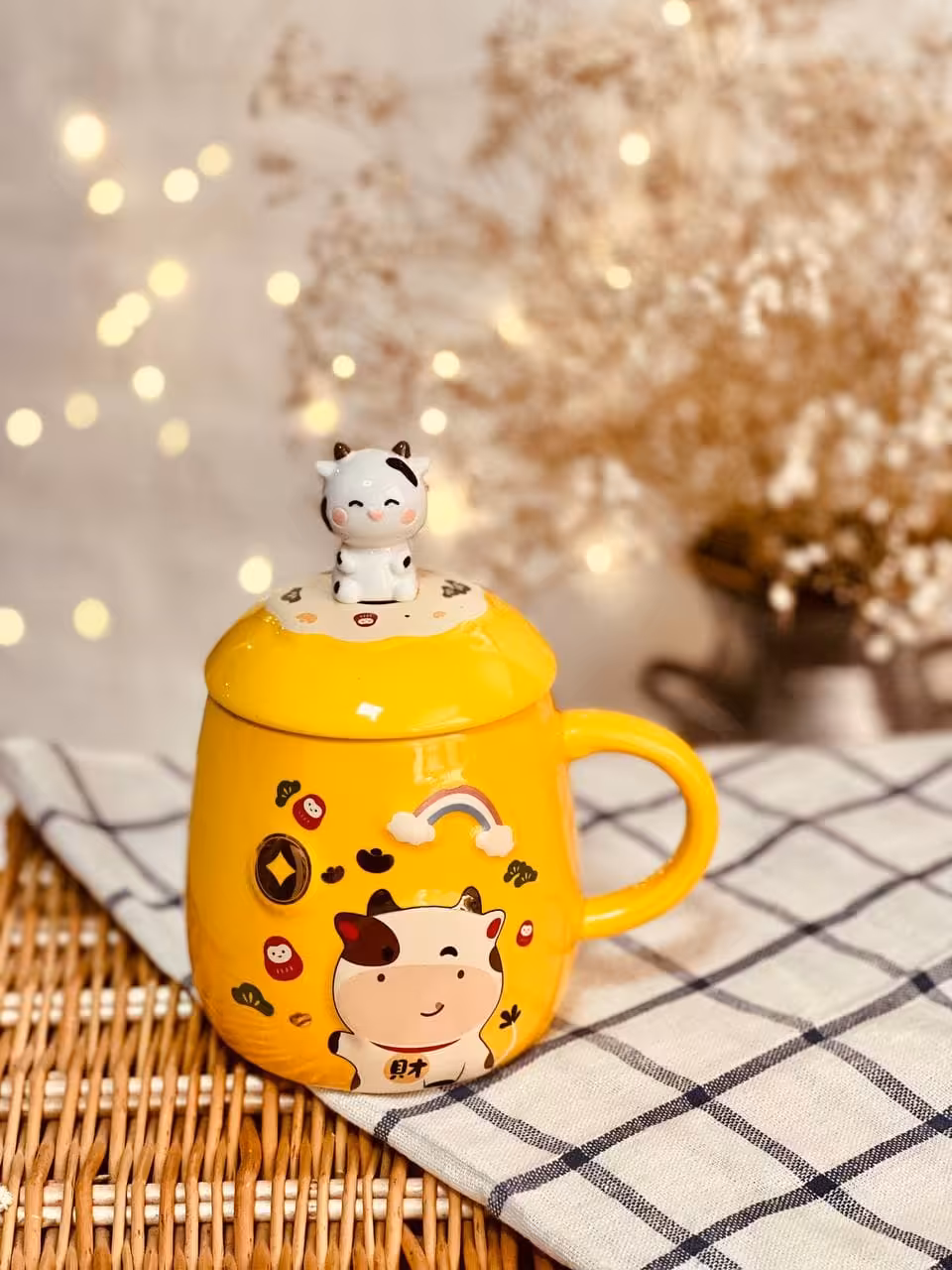 ماگ درب دار گاو تپلی