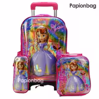 کیف مدرسه دخترانه چرخدار سوفیا 3 تیکه خارجی کد122