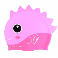 کلاه شنا بچگانه طرح دلفین صورتی