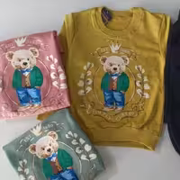 ست بلوز و شلوار اسپرت تدی جنس دورس پنبه لاکرا