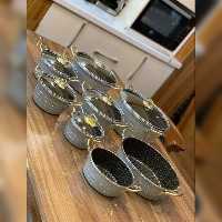 سرویس قابلمه 15 پارچه پرتو طرح گلدونی 