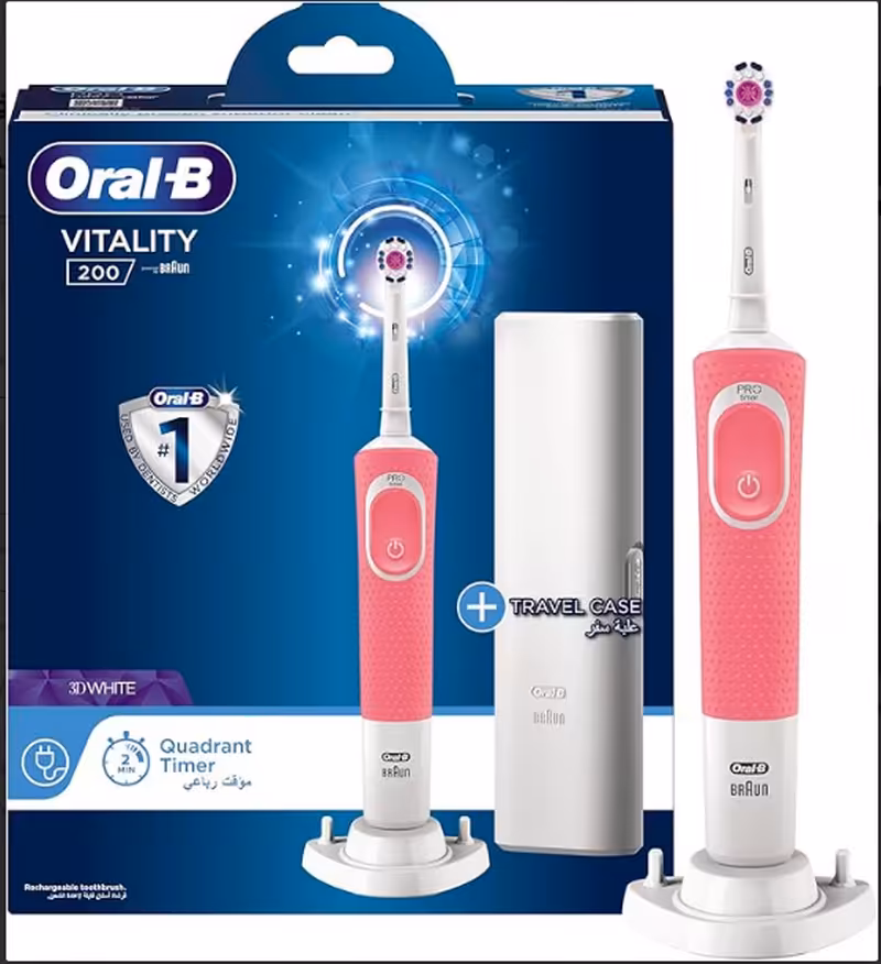 مسواک برقی اورال بی مدل ویتالیتی 200 3DWHITE کیس مسافرتی Oral Vitality